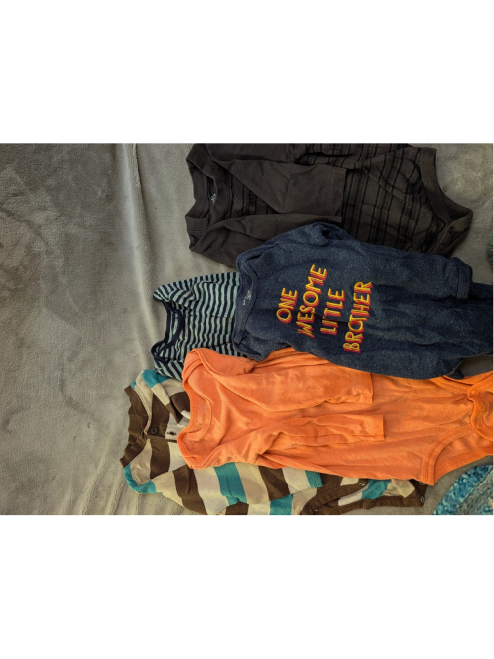 Baby Boy Bodysuit Shirt Lot 18M-24M Carter’s Old Navy Striped 5 Pc